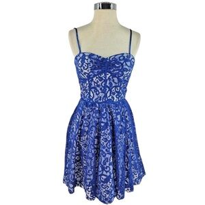 Betsey Johnson Royal Blue Lace Dress
